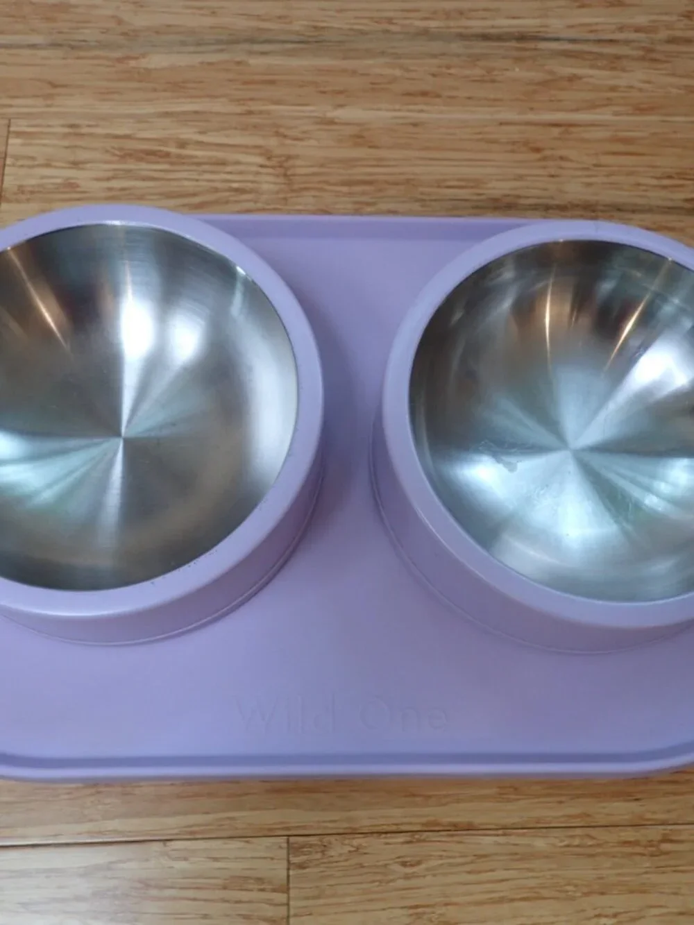 Wild One Stainless Steel Dog Bowl & Mat Lilac/Lavendar